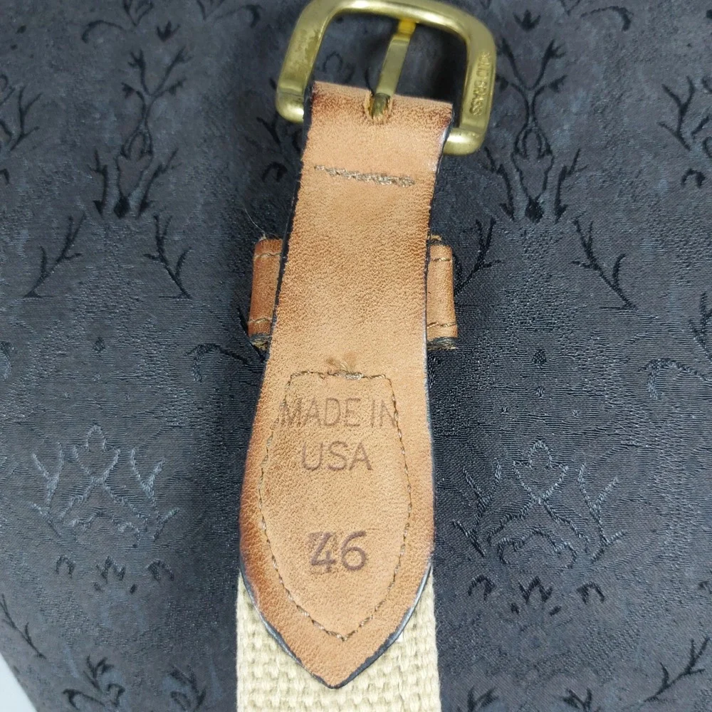 World Wide Sportsman Marlin Sail Fish Ribbon Belt Size 46 Blue Leather
